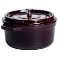 Кокотниця чавунна емальована 4,5 л, бургунді Yiwu HP-FLG-11 burgundy