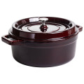 Кокотниця чавунна емальована 6 л, бургунді Yiwu HP-FLG-12 burgundy