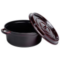 Кокотниця чавунна емальована 6.5 л, бургунді Yiwu HP-FLG-13 burgundy