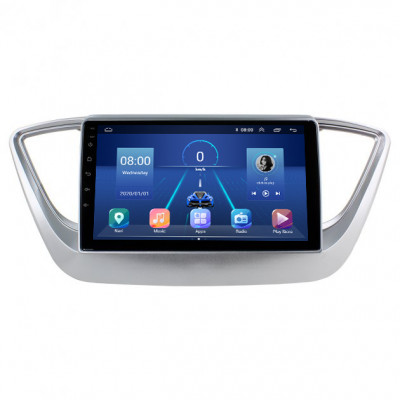 Штатная магнитола Lesko для Hyundai Accent V 2017-н.в. экран 9" 6/128Gb 4G Wi-Fi GPS Top