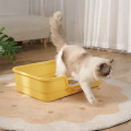 Туалет для кошек с лопаткой Taotaopets TT-222225 лоток для котов Yellow 42*30*12 см