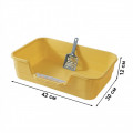 Туалет для кошек с лопаткой Taotaopets TT-222225 лоток для котов Yellow 42*30*12 см