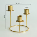 Интерьерный подсвечник Mondex Cedric 04 металлический модерн на 3 свечи Gold