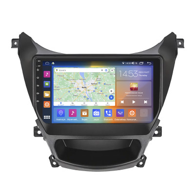 Штатная магнитола Lesko для Hyundai Avante V 2010-2015 экран 9" 2/32Gb CarPlay 4G Wi-Fi GPS Prime