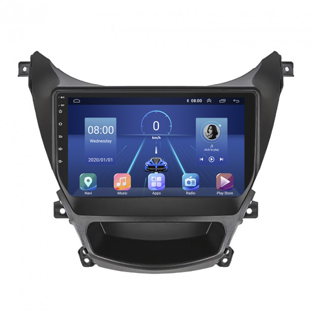Штатная магнитола Lesko для Hyundai Avante V 2010-2015 экран 9" 6/128Gb 4G Wi-Fi GPS Top