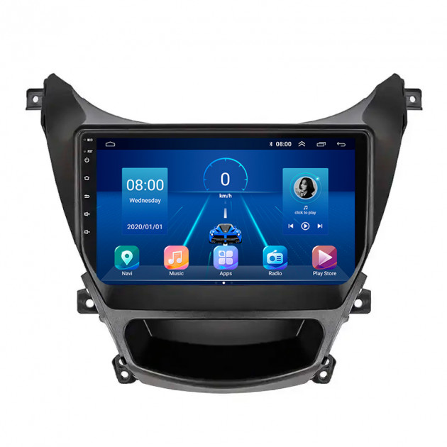 Штатная магнитола Lesko для Hyundai Avante V ver 2 2010-2015 экран 9" 4/64Gb 4G Wi-Fi GPS Top