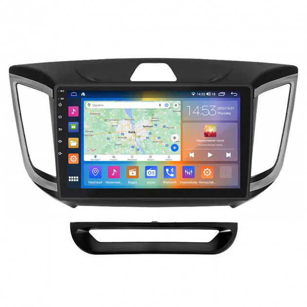 Штатная магнитола Lesko для Hyundai Creta I 2016-2020 экран 10" 2/32Gb CarPlay 4G Wi-Fi GPS Prime