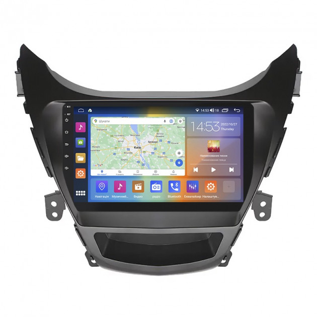 Штатная магнитола Lesko для Hyundai Elantra V (MD) 2010-2014 экран 9" 2/32Gb CarPlay 4G Wi-Fi GPS Prime