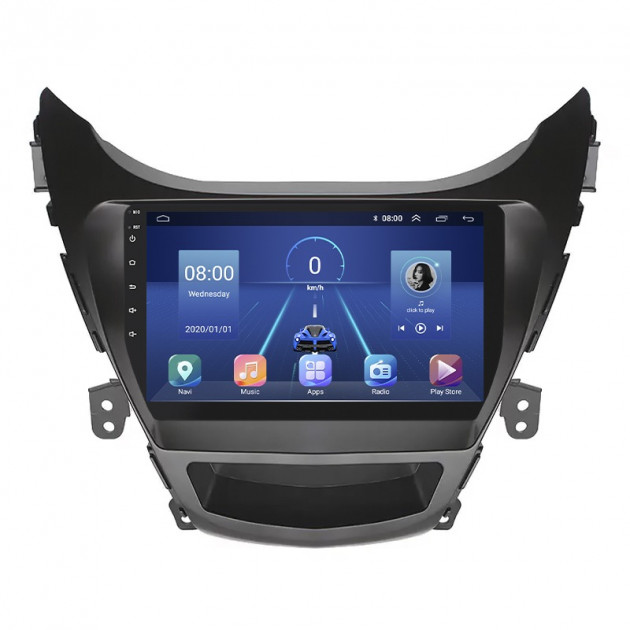 Штатная магнитола Lesko для Hyundai Elantra V (MD) 2010-2014 экран 9" 2/32Gb 4G Wi-Fi GPS Top