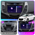 Штатная магнитола Lesko для Hyundai Elantra V (MD) Рестайлинг 2013-2016 экран 9" 1/16Gb Wi-Fi GPS Base