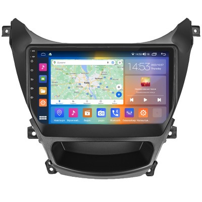Штатная магнитола Lesko для Hyundai Elantra V (MD) Рестайлинг 2013-2016 экран 9" 4/64Gb CarPlay 4G Wi-Fi GPS Prime