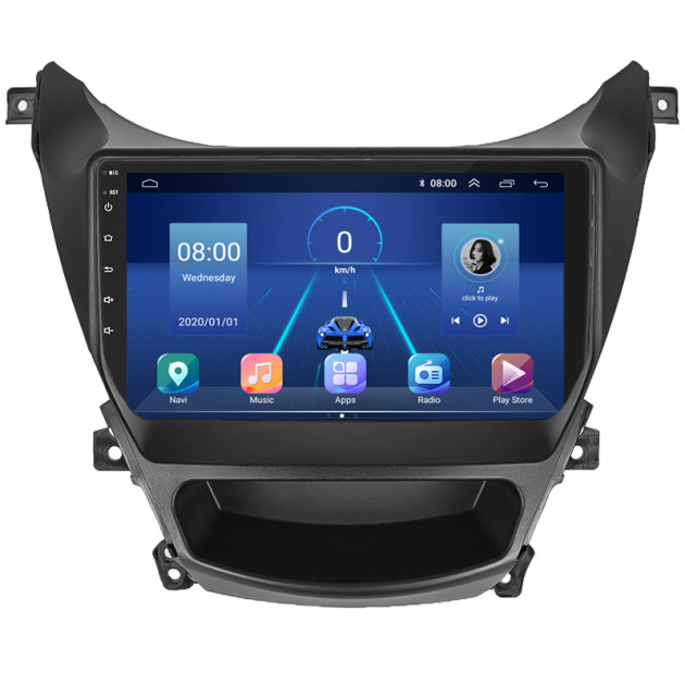 Штатная магнитола Lesko для Hyundai Elantra V (MD) Рестайлинг 2013-2016 экран 9" 4/64Gb 4G Wi-Fi GPS Top