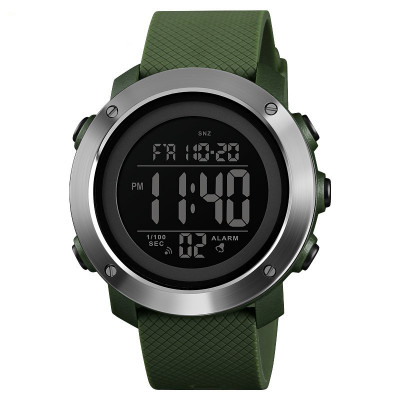 Чоловічий спортивний годинник Skmei 1416AGBK Army Green-Black з водонепроникністю 5 ATM