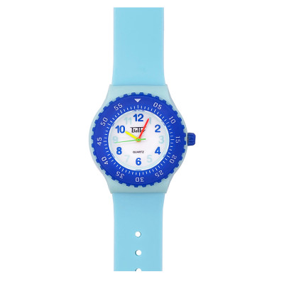Дитячий годинник Better 004 Blue-White кварцовий зі стрілочним циферблатом та силіконовим ремінцем