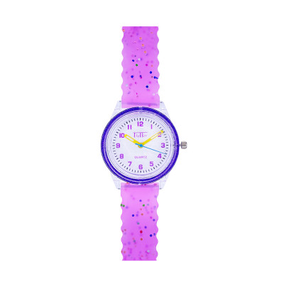 Дитячий годинник Better 008 Shine Purple-White кварцовий для дівчаток з силіконовим ремінцем