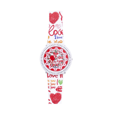 Дитячий годинник Better 009 Love White-Red для дівчаток, кварцовий зі стрілочним циферблатом