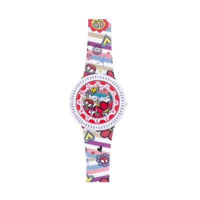 Дитячий годинник Better 009 Rainbow Joy White-Red з кварцовим механізмом та силіконовим ремінцем