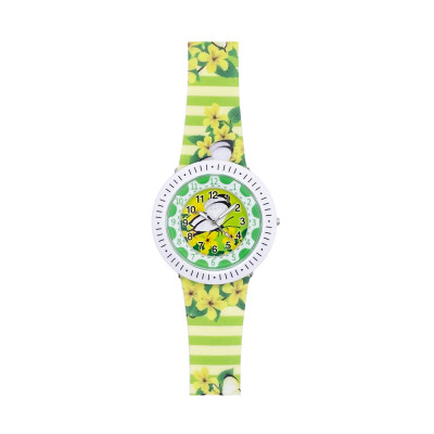 Дитячий годинник Better 009 Butterfly White-Green з кварцовим механізмом та силіконовим ремінцем