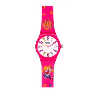 Дитячий годинник Better 012 Candy Pink-White кварцовий для дівчаток з силіконовим ремінцем