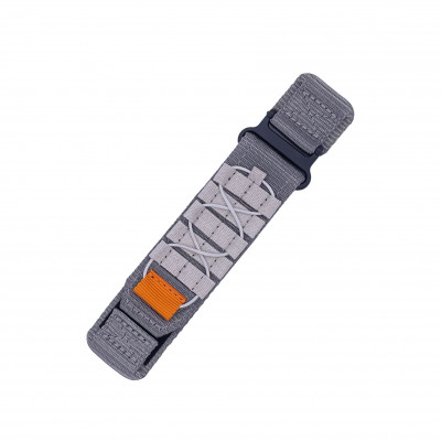Ремінець для годинника Nylon accessories Nylon Tactic Grey 38 мм тактичний нейлоновий сірий