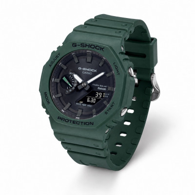 Чоловічий годинник Casio G-SHOCK GA-B2100-3A з Bluetooth та сонячним живленням, зелений