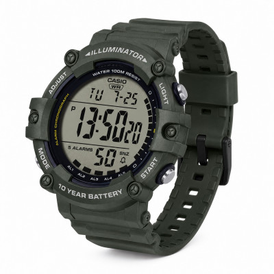 Чоловічий годинник Casio AE-1500WHX-3A спортивний з електронним циферблатом та водозахистом 10 ATM