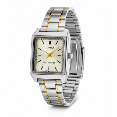 Жіночий годинник Casio LTP-V007SG-9E класичний з браслетом та золотистим циферблатом