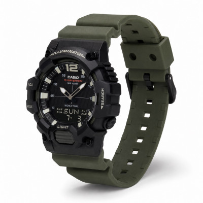 Чоловічий годинник Casio HDC-700-3A спортивний з водозахистом 10 ATM та комбінованим циферблатом