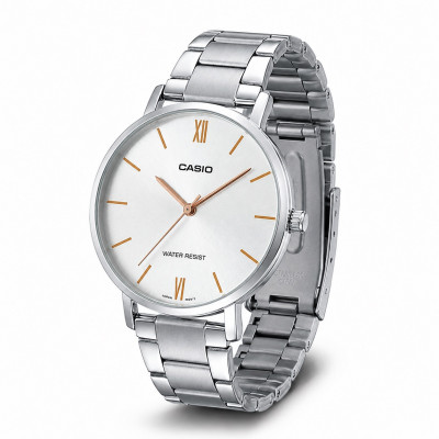 Жіночий годинник Casio LTP-VT01D-7B — класична срібляста модель з мінеральним склом