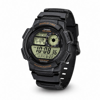 Чоловічий годинник Casio AE-1000W-1A — Спортивна модель з водозахистом 10 ATM та електронним циферблатом