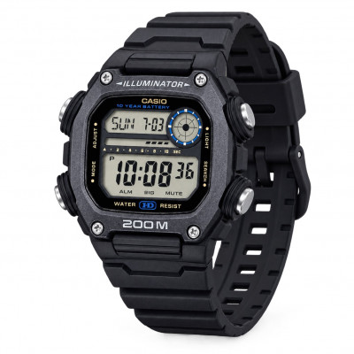 Чоловічий годинник Casio DW-291HX-1A спортивний з електронним циферблатом та захистом 20 ATM