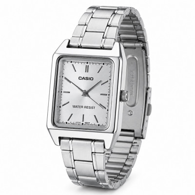 Жіночий годинник Casio LTP-V007D-7E класичний кварцовий зі сріблястим циферблатом та сталевим браслетом