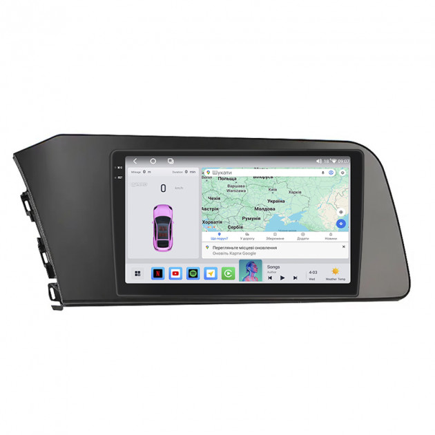 Штатная магнитола Lesko для Hyundai Elantra VII (CN7) 2020-н.в. экран 9" 4/64 QLED CarPlay 4G Wi-Fi GPS 360 Prime