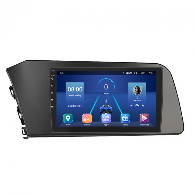 Штатная магнитола Lesko для Hyundai Elantra VII (CN7) 2020-н.в. экран 9" 2/32Gb 4G Wi-Fi GPS Top