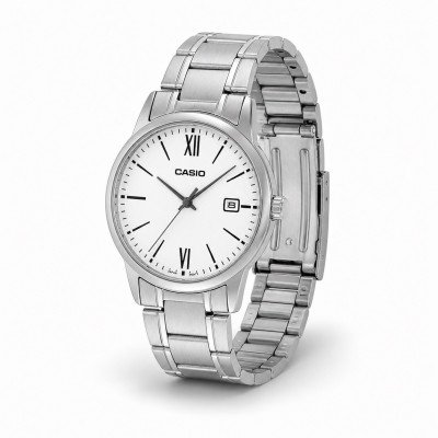 Чоловічий годинник Casio MTP-V002D-7B3 — Класична модель з металевим браслетом та індикацією дати