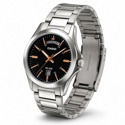 Чоловічий годинник Casio MTP-1370D-1A2 Classic — сталевий корпус, мінеральне скло та водонепроникність 5 ATM