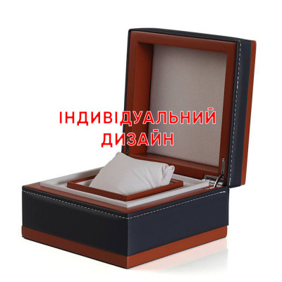 Шкіряна коробочка з деревом Awarder 1004 Чорна з можливістю індивідуального дизайну
