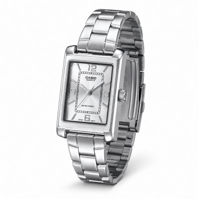 Жіночий годинник Casio LTP-1234DD-7A Original — Кварцовий Класичний Браслет зі Сріблястим Циферблатом