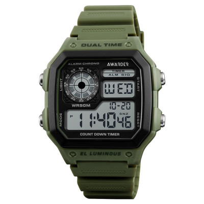 Чоловічий наручний годинник Awarder 010AG Army Green в мілітарі стилі (SKU: 1202-0924)