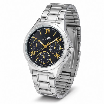 Жіночий годинник Casio LTP-V300D-1A2 класичний сталевий браслет з багатофункціональним циферблатом