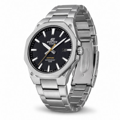 Чоловічий годинник Casio Edifice EFR-S108D-1A з сапфіровим склом та сталевим браслетом