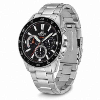 Чоловічий годинник Casio Edifice EFV-570D-1A з хронографом та сталевим браслетом