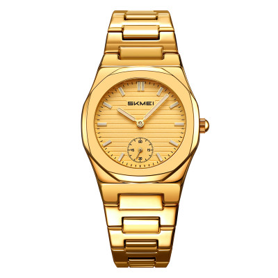 Жіночий класичний годинник Skmei 2681GDGD Gold-Gold з металевим браслетом та мінеральним склом