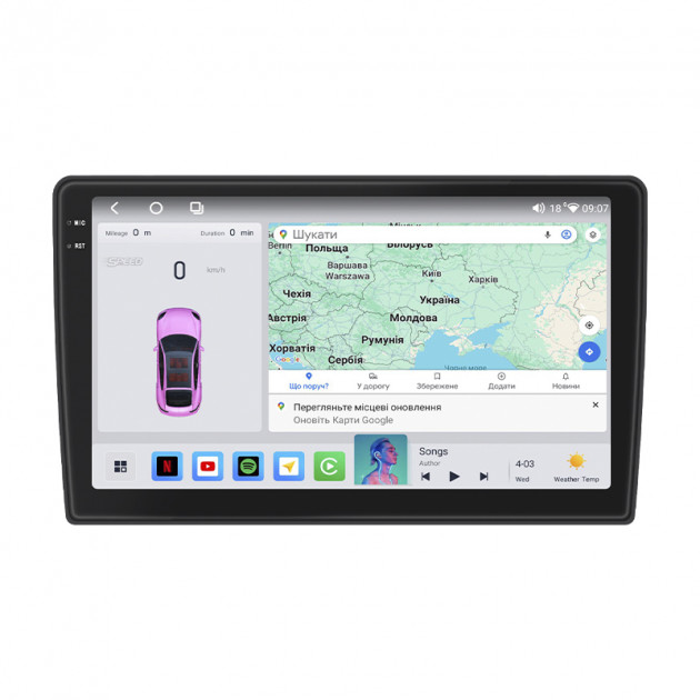 Штатная магнитола Lesko для Hyundai H-1 II ver 2 2007-2015 экран 9" 4/64 QLED CarPlay 4G Wi-Fi GPS 360 Prime