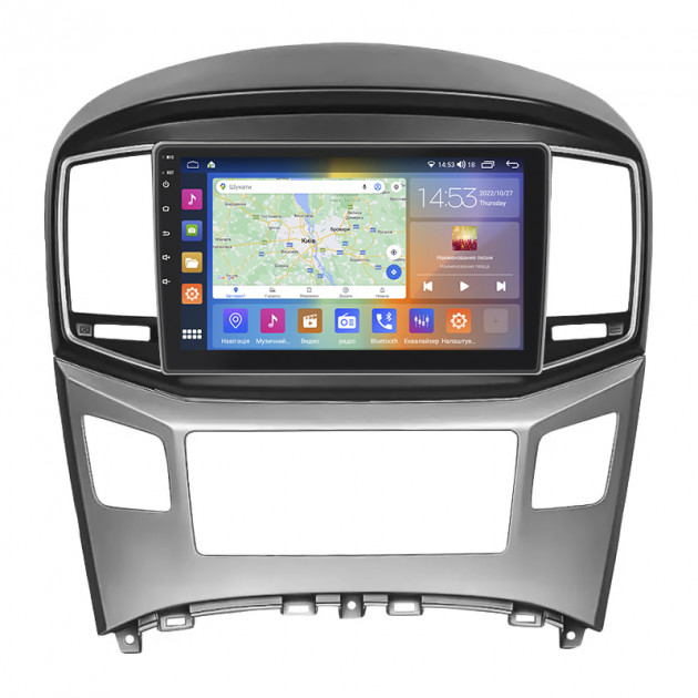 Штатная магнитола Lesko для Hyundai H-1 II Рестайлинг 2 2017-н.в. экран 9" 2/32Gb CarPlay 4G Wi-Fi GPS Prime