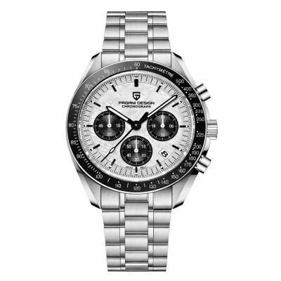 Чоловічий годинник Pagani Design PD-1735 Silver-White з сапфіровим склом та механізмом SEIKO VK63