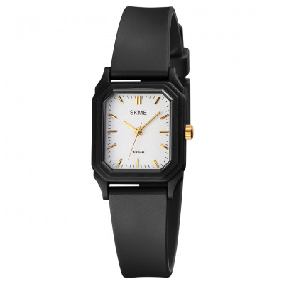 Жіночий годинник Skmei 1651BKGD Black-Gold з мінеральним склом та водозахистом 5 ATM