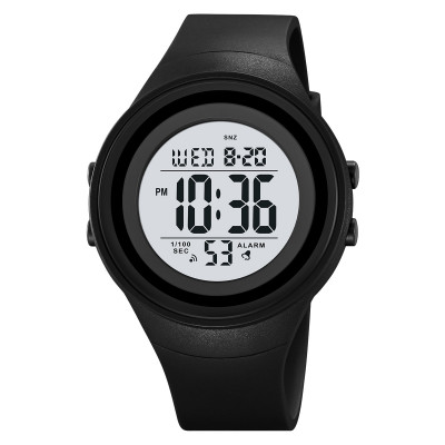 Чоловічий спортивний годинник Skmei 2093BKWT Black-White з електронним циферблатом та підсвічуванням