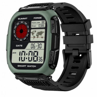 Розумний годинник Modfit Rock Green (1077-0367) — Тактичний смарт-годинник з AMOLED дисплеєм та GPS