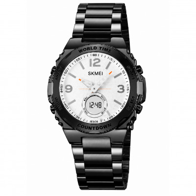Чоловічий годинник Skmei 2310BKWT Black-White зі стрілково-електронним циферблатом та підсвічуванням